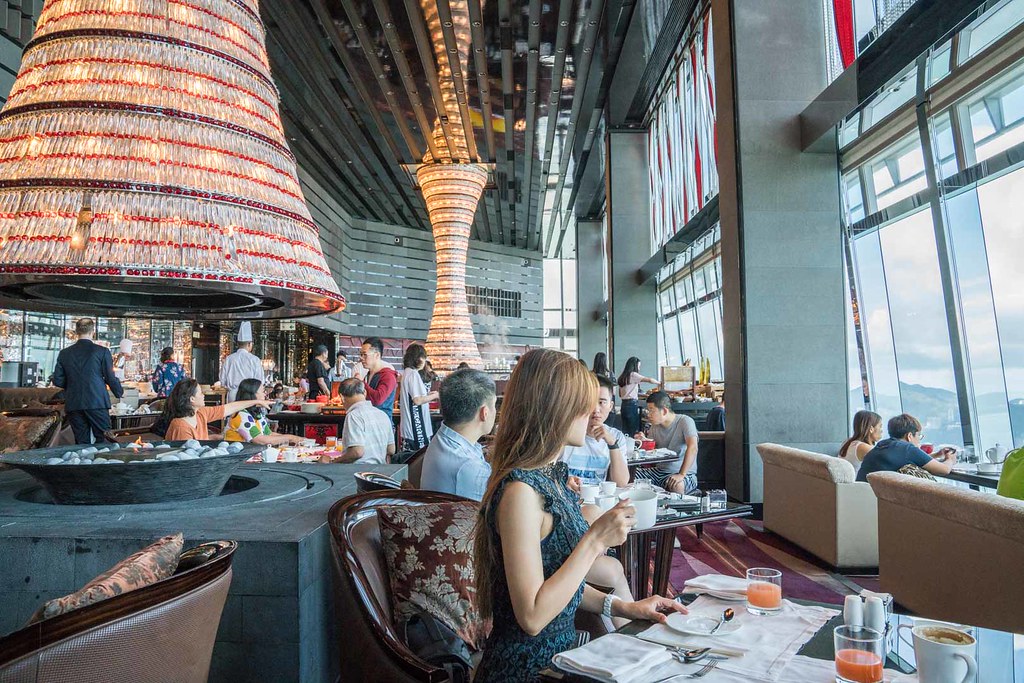 香港美食｜地表最高的Ritz-Carlton早午餐 香港維多利亞港景觀 @梅格(Angelababy)享樂日記